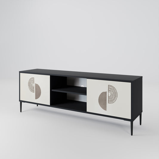 Mobile TV HARMONY ESSENCE a 2 ante in finitura nera