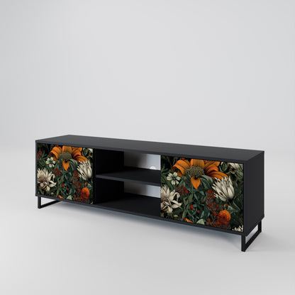 Mobile TV a 2 ante MIDNIGHT SPROUT con finitura nera