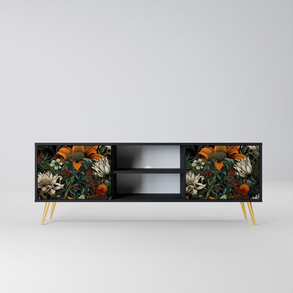 Mobile TV a 2 ante MIDNIGHT SPROUT con finitura nera