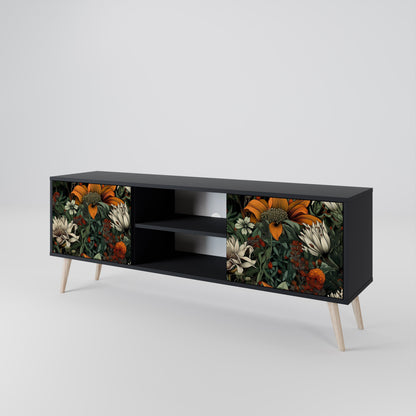 Mobile TV a 2 ante MIDNIGHT SPROUT con finitura nera