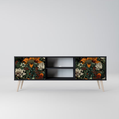 Mobile TV a 2 ante MIDNIGHT SPROUT con finitura nera