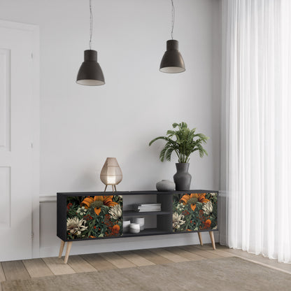 Mobile TV a 2 ante MIDNIGHT SPROUT con finitura nera