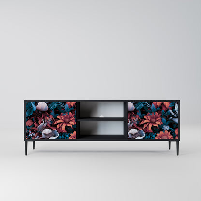 Mobile TV ETHEREAL BLOSSOMS a 2 ante con finitura nera