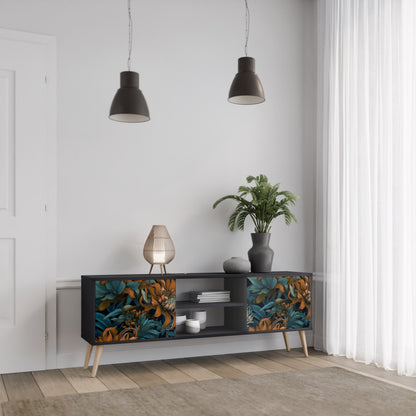 Mobile TV a 2 ante MORNING BLOOM in finitura nera