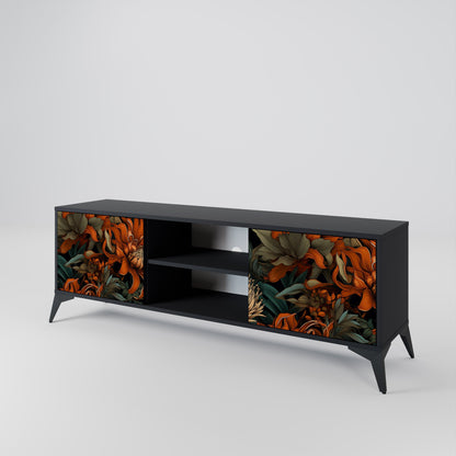 Mobile TV a 2 ante DAWN BLOOM in finitura nera