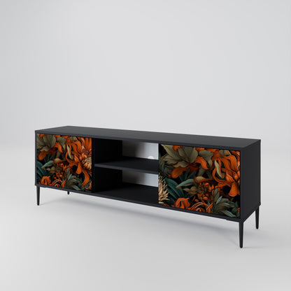Mobile TV a 2 ante DAWN BLOOM in finitura nera