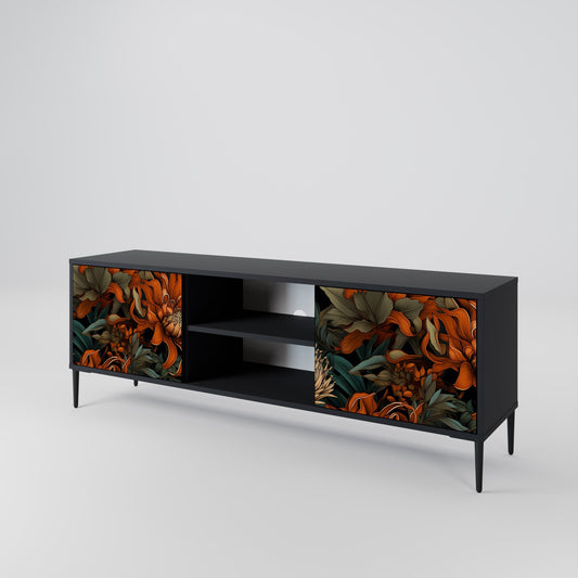 Mobile TV a 2 ante DAWN BLOOM in finitura nera