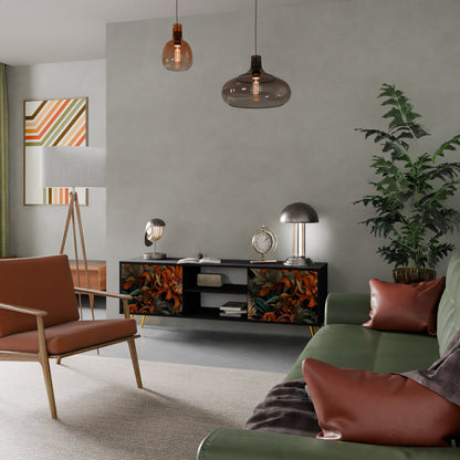 Mobile TV a 2 ante DAWN BLOOM in finitura nera