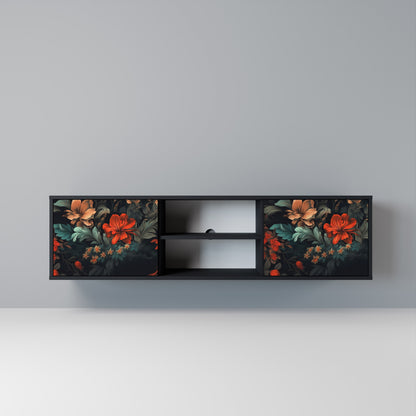 IMAGINARY BLOSSOM Mobile TV a 2 Ante in Finitura Nera