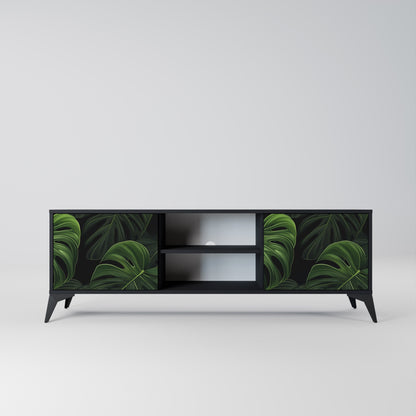 Mobile TV INFINITE MONSTERA a 2 ante con finitura nera