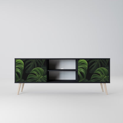 Mobile TV INFINITE MONSTERA a 2 ante con finitura nera