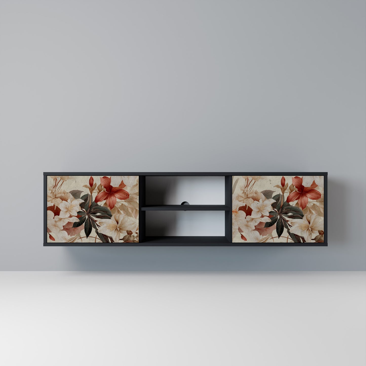 PETAL HARMONY Mobile TV a 2 Ante in Finitura Nera