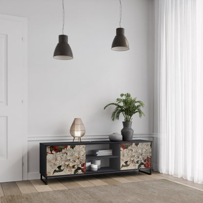 EPHEMERAL DAYS 2-Door TV Stand in Black Finish