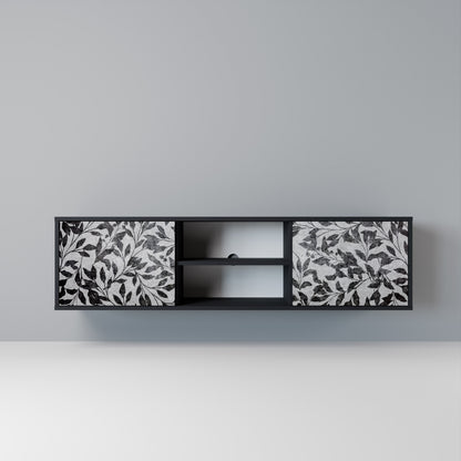 CHARCOAL SPROUT Mobile TV a 2 Ante in Finitura Nera