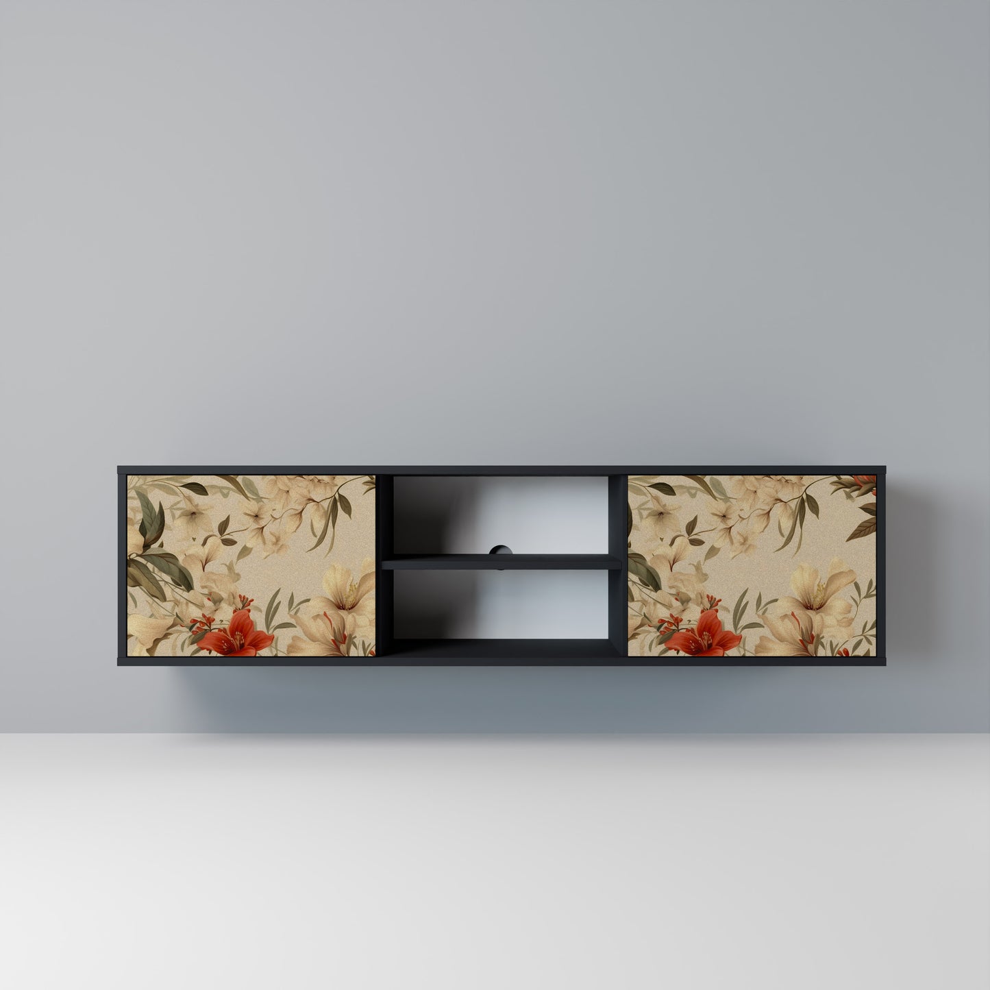 BLOOMING HARMONY Mobile TV a 2 Ante in Finitura Nera