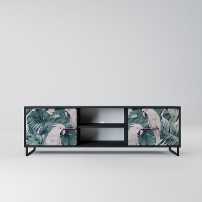 Mobile TV POPINJAY LOOK a 2 ante con finitura nera