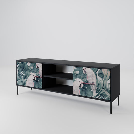 Mobile TV POPINJAY LOOK a 2 ante con finitura nera