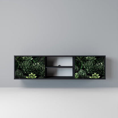 SUCCULENT JUNGLE Mobile TV a 2 Ante in Finitura Nera