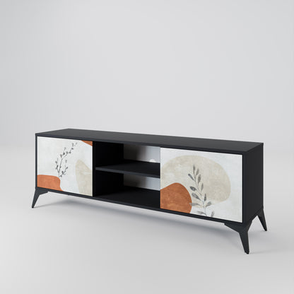 Mobile TV TRANQUIL TWIG a 2 ante con finitura nera