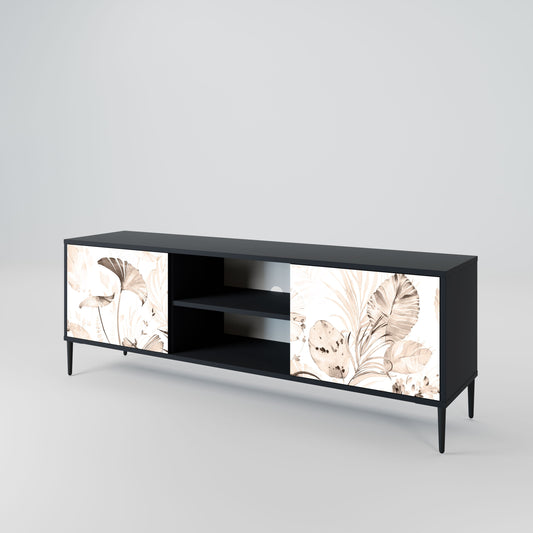 Mobile TV WILD TENDERNESS a 2 ante con finitura nera