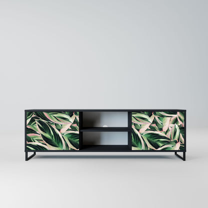 EERIE STROMANTHE 2-Door TV Stand in Black Finish