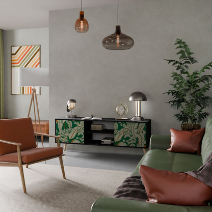 VERDANT PLEASURES Mobile TV a 2 ante con finitura nera