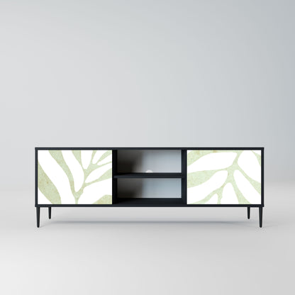 BOTANICAL SPARK 2-Door TV Stand in Black Finish