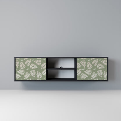 LEAVES ON GREEN Mobile TV a 2 Ante in Finitura Nera