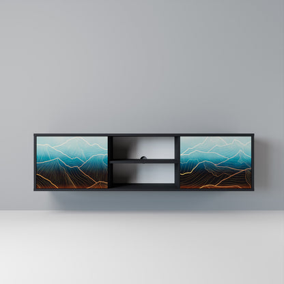 LUNAR SECRETS Mobile TV a 2 Ante in Finitura Nera