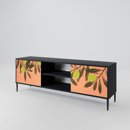 JUICY OLIVES 2-Door TV Stand in Black Finish