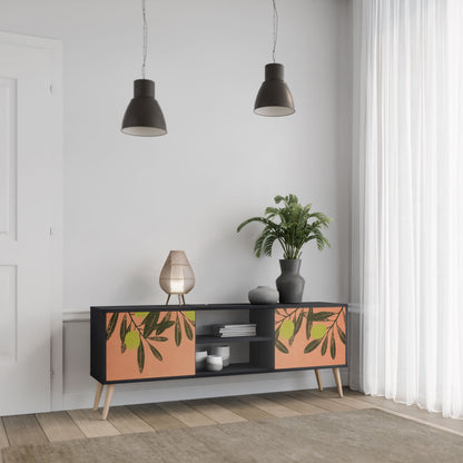 JUICY OLIVES 2-Door TV Stand in Black Finish