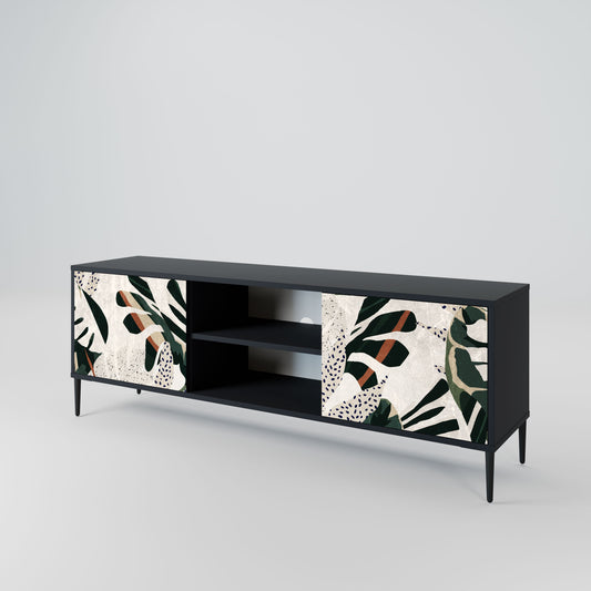 VERDURE FORMATION Mobile TV a 2 ante in finitura nera