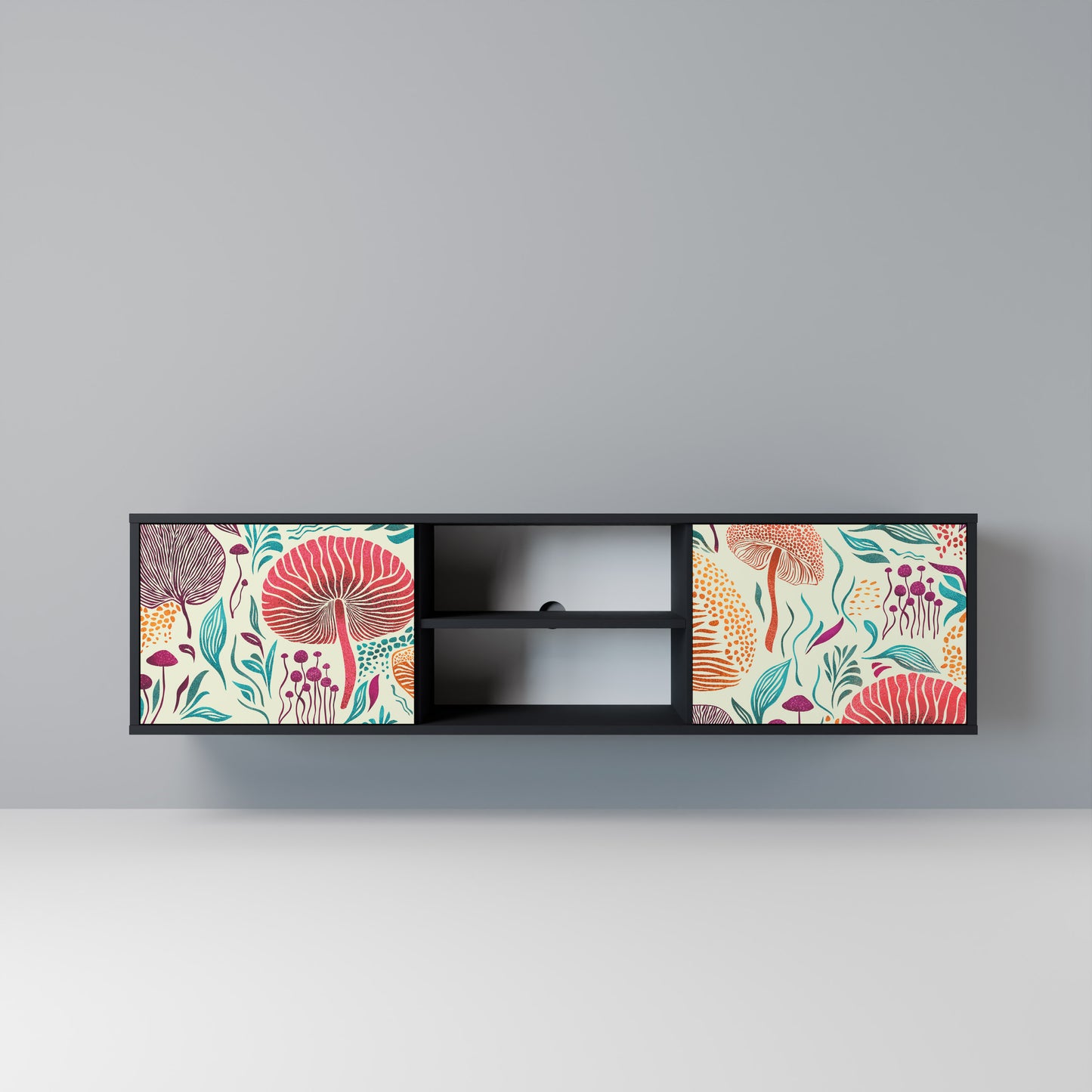 FUNGUS FANTASY Mobile TV a 2 Ante in Finitura Nera