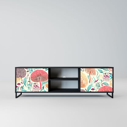 FUNGUS FANTASY 2-Door TV Stand in Black Finish