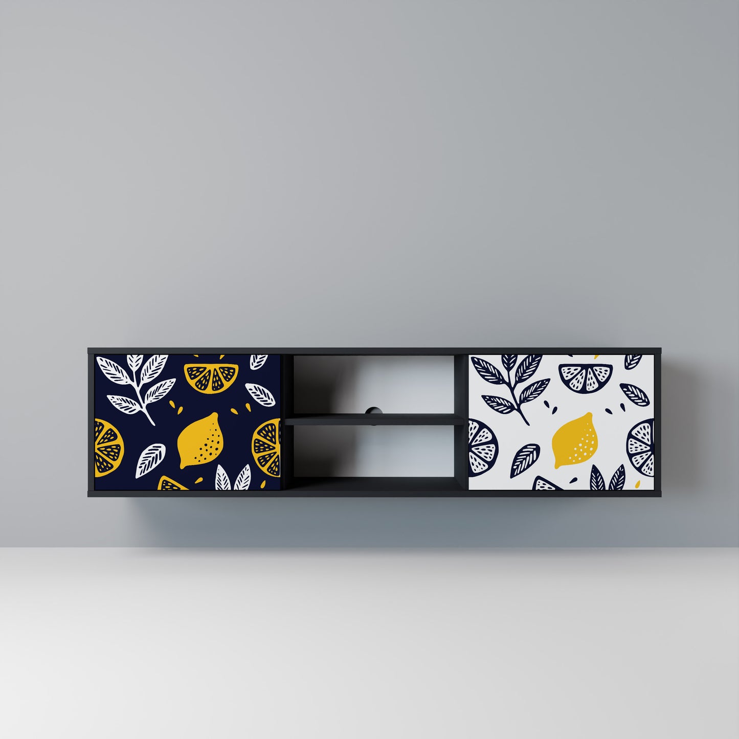 CITRUS BLACK AND WHITE Mobile TV a 2 Ante in Finitura Nera