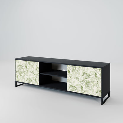 FENNEL BALDACHIN 2-Door TV Stand in Black Finish