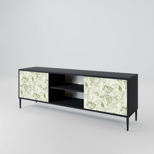 FENNEL BALDACHIN 2-Door TV Stand in Black Finish