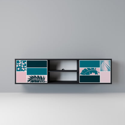 COMBINATION OF SHAPES Mobile TV a 2 Ante in Finitura Nera