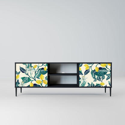 LEMON TREE 2-Door TV Stand in Black Finish