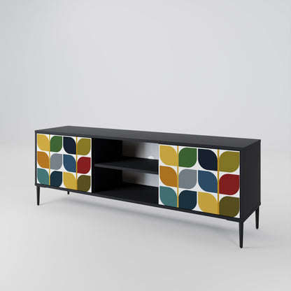WEIGHTLESS HOURS 2-Door TV Stand in Black Finish