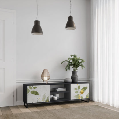 ELEGANT BOTANICS 2-Door TV Stand in Black Finish