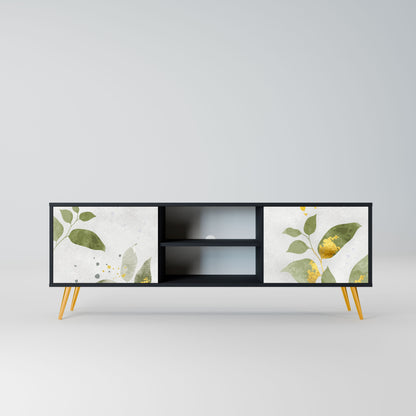 ELEGANT BOTANICS 2-Door TV Stand in Black Finish