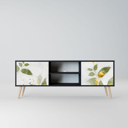 ELEGANT BOTANICS 2-Door TV Stand in Black Finish