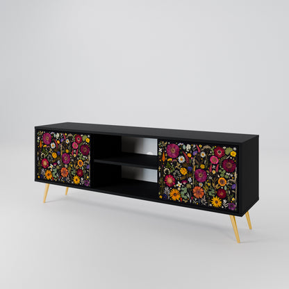 DAYNITE GARDEN 2-Door TV Stand in Black Finish