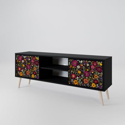 DAYNITE GARDEN 2-Door TV Stand in Black Finish
