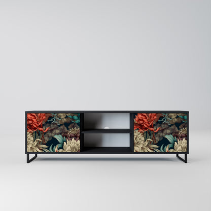 Mobile TV a 2 ante SPROUTING GRACE con finitura nera