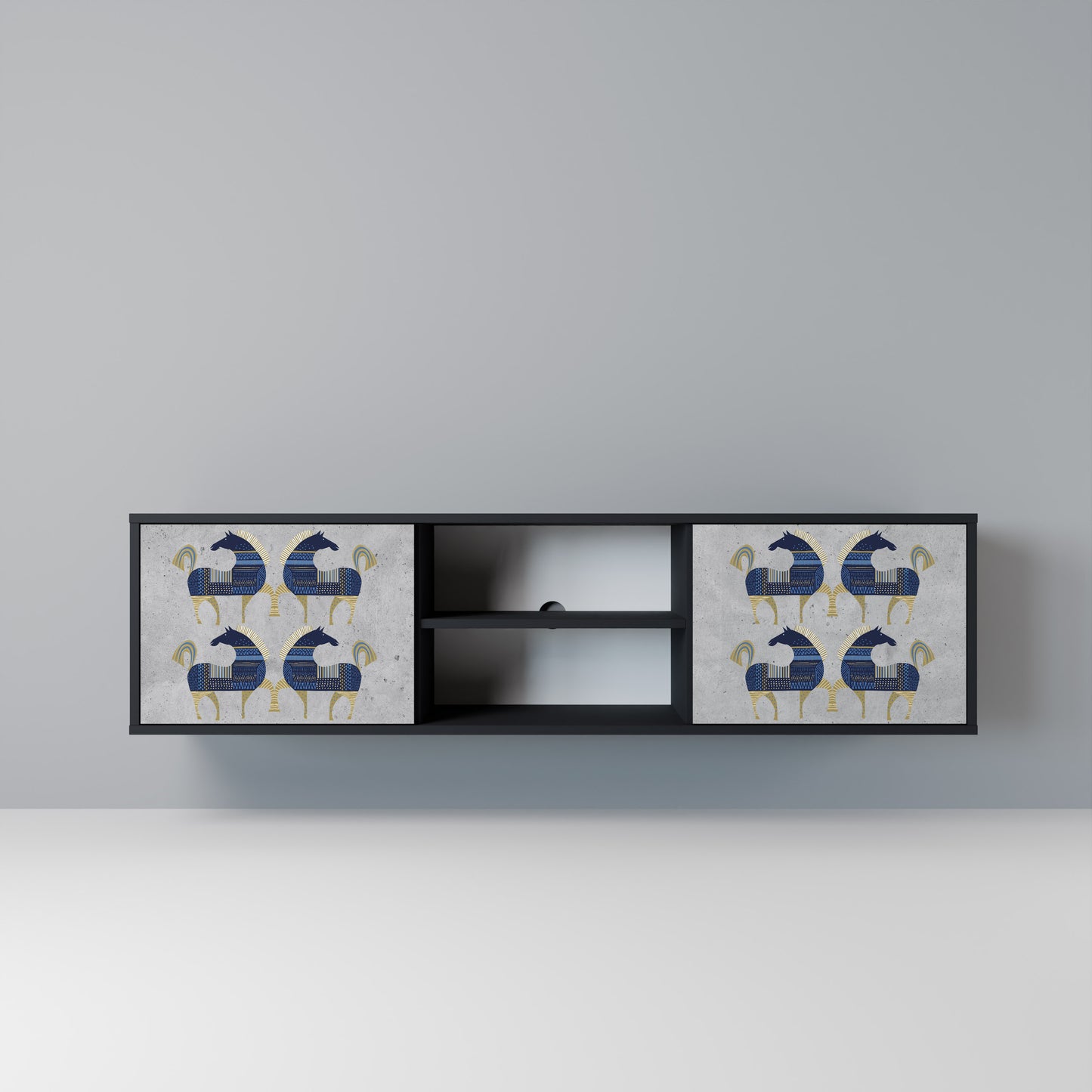 MAJESTIC STEED Mobile TV a 2 Ante in Finitura Nera