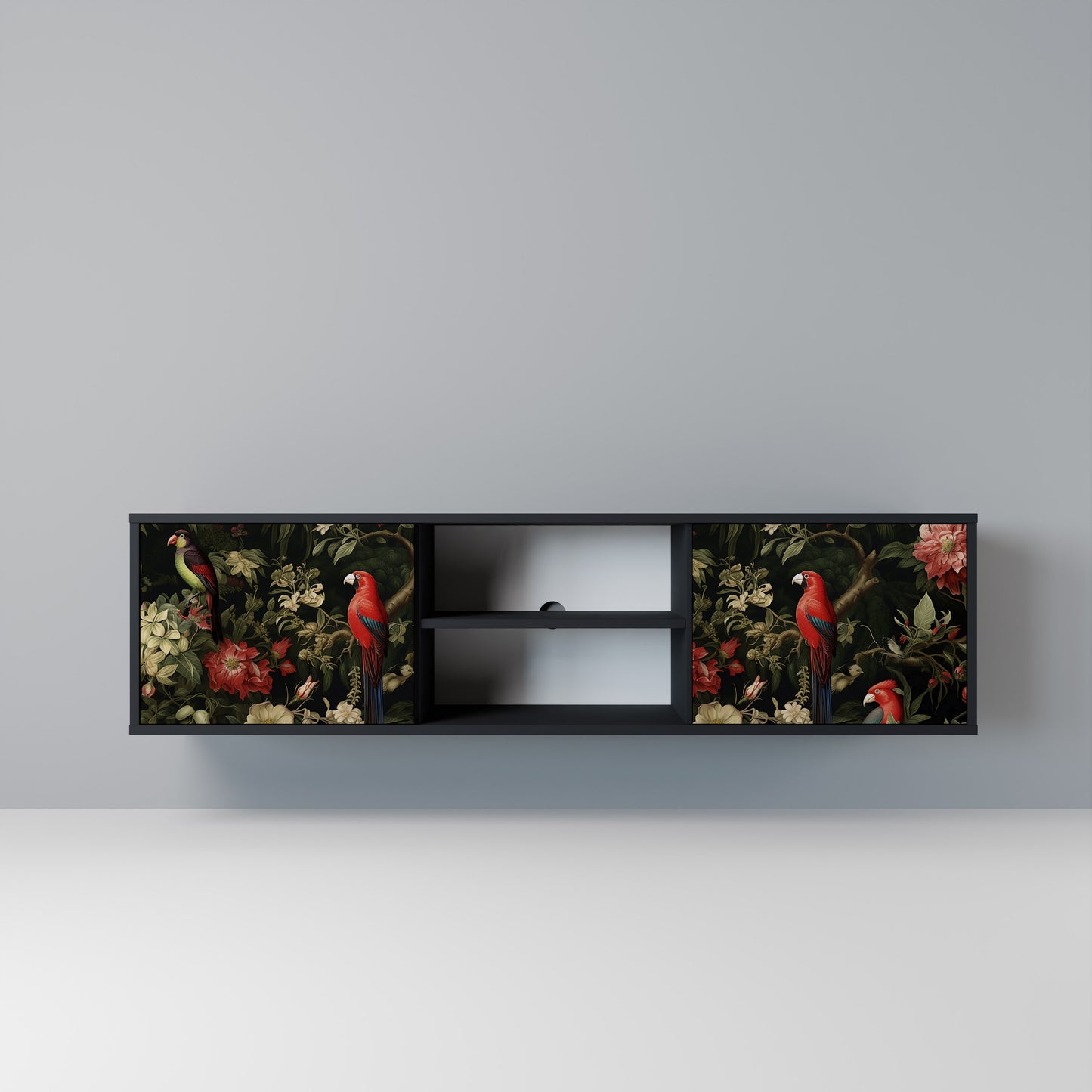 AVIAN GREENERY Mobile TV a 2 Ante in Finitura Nera