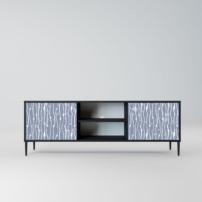 GRAPHITE RAIN 2-Door TV Stand in Black Finish