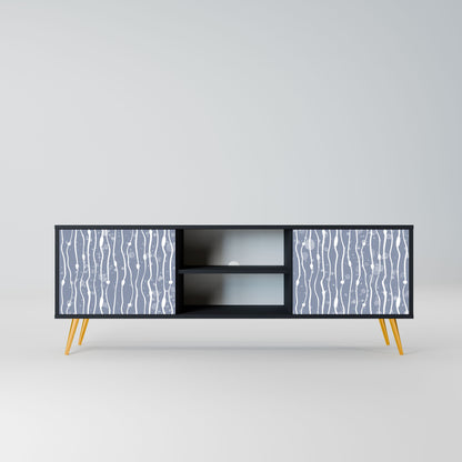 GRAPHITE RAIN 2-Door TV Stand in Black Finish